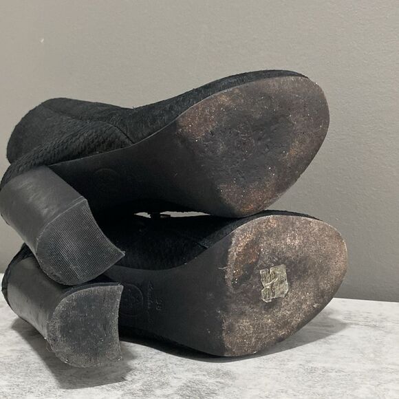 Ash Black Leather Textured Boots/Booties Size 38 US 8 - Picture 11 of 13